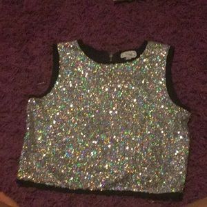 Glitter crop top